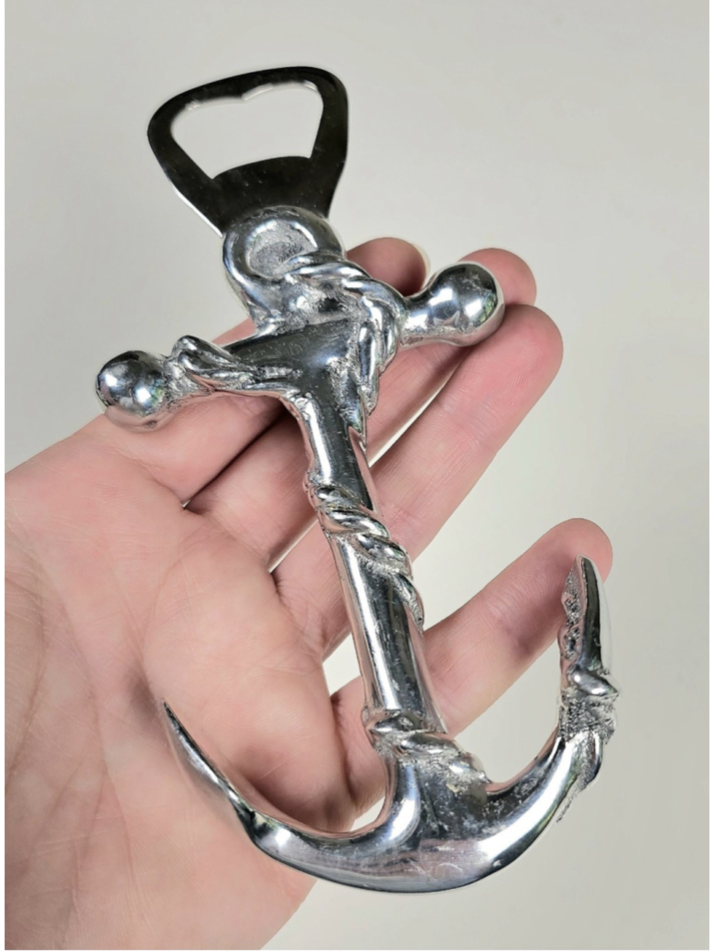 Mariposa Recycled Aluminum Anchor Bottle Opener Vintage Nautical Barware - Picture 7 of 8